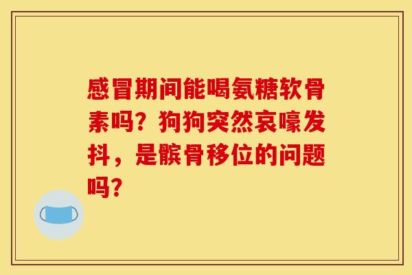 感冒期间能喝氨糖软骨素吗？狗狗突然哀嚎发抖，是髌骨移位的问题吗？