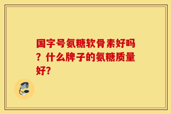 国字号氨糖软骨素好吗？什么牌子的氨糖质量好？