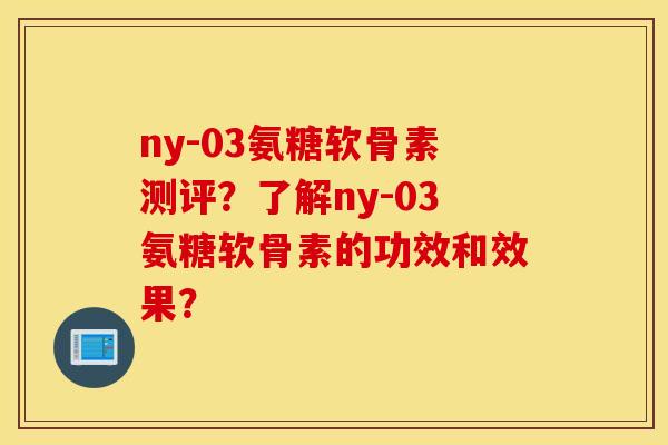 ny-03氨糖软骨素测评？了解ny-03氨糖软骨素的功效和效果？