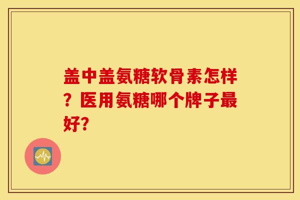 盖中盖氨糖软骨素怎样？医用氨糖哪个牌子最好？