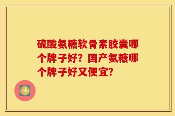 硫酸氨糖软骨素胶囊哪个牌子好？国产氨糖哪个牌子好又便宜？