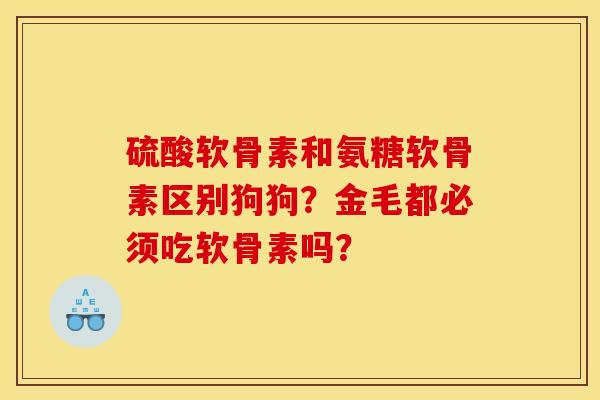 硫酸软骨素和氨糖软骨素区别狗狗?金毛都必须吃软骨素吗? 硫酸软骨素和氨糖软骨素区别狗狗?金毛都必须吃软骨素吗?