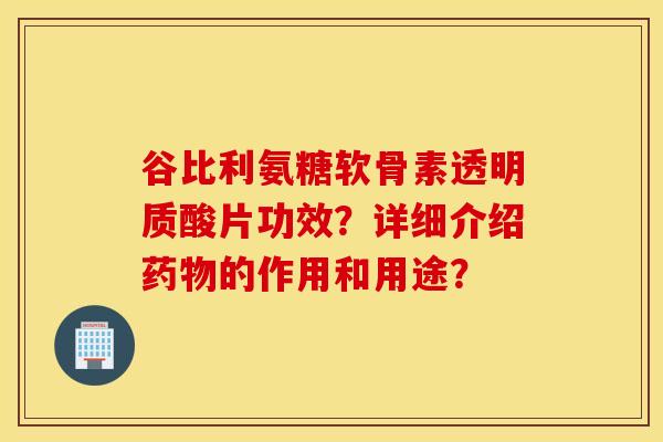 谷比利氨糖软骨素透明质酸片功效？详细介绍药物的作用和用途？