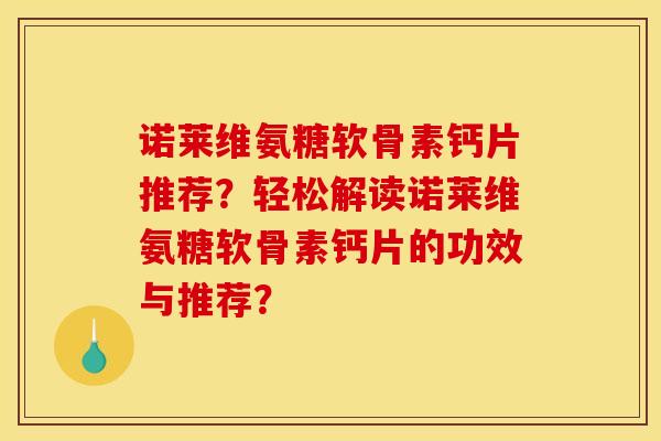 诺莱维氨糖软骨素钙片推荐？轻松解读诺莱维氨糖软骨素钙片的功效与推荐？