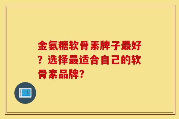 金氨糖软骨素牌子最好？选择最适合自己的软骨素品牌？