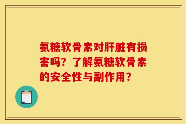 氨糖软骨素对肝脏有损害吗？了解氨糖软骨素的安全性与副作用？