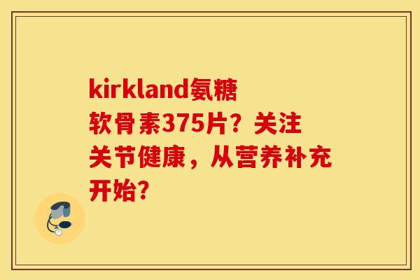 kirkland氨糖软骨素375片？关注关节健康，从营养补充开始？