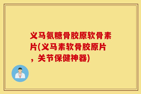 义马氨糖骨胶原软骨素片(义马素软骨胶原片，关节保健神器)