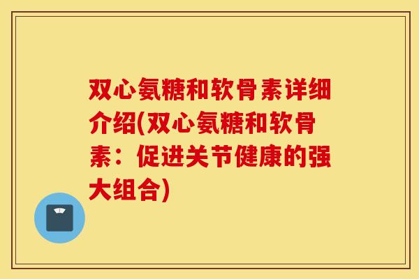 双心氨糖和软骨素详细介绍(双心氨糖和软骨素：促进关节健康的强大组合)