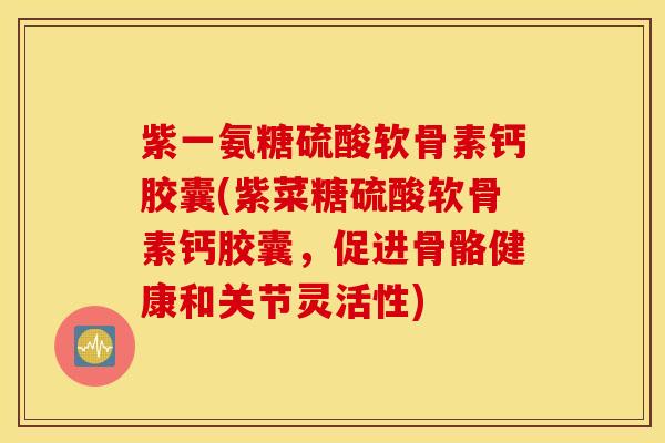 紫一氨糖硫酸软骨素钙胶囊(紫菜糖硫酸软骨素钙胶囊，促进骨骼健康和关节灵活性)