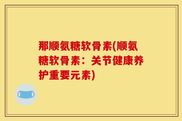 那顺氨糖软骨素(顺氨糖软骨素：关节健康养护重要元素)