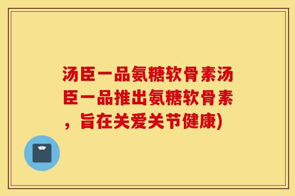 汤臣一品氨糖软骨素汤臣一品推出氨糖软骨素，旨在关爱关节健康)