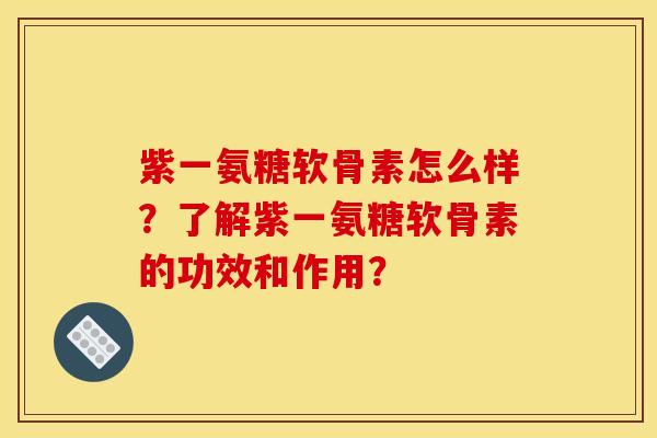 紫一氨糖软骨素怎么样？了解紫一氨糖软骨素的功效和作用？