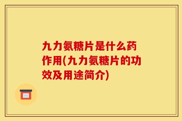 九力氨糖片是什么药 作用(九力氨糖片的功效及用途简介)