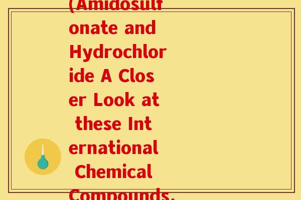 氨糖硫酸和盐酸 国外(Amidosulfonate and Hydrochloride A Closer Look at these International Chemical Compounds.) 氨糖硫酸和盐酸 国外(Amidosulfonate and Hydrochloride A Closer Look at these International Chemical Compounds.)