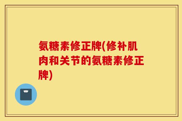 氨糖素修正牌(修补肌肉和关节的氨糖素修正牌) 氨糖素修正牌(修补肌肉和关节的氨糖素修正牌)