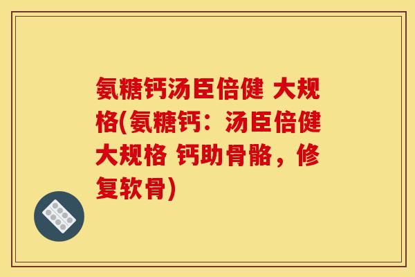 氨糖钙汤臣倍健 大规格(氨糖钙：汤臣倍健大规格 钙助骨骼，修复软骨)