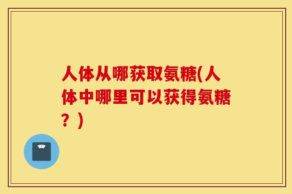 人体从哪获取氨糖(人体中哪里可以获得氨糖？)