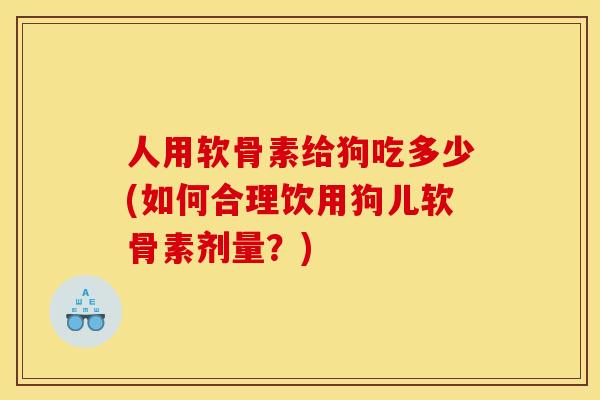 人用软骨素给狗吃多少(如何合理饮用狗儿软骨素剂量？)
