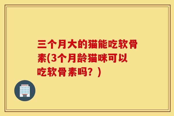 三个月大的猫能吃软骨素(3个月龄猫咪可以吃软骨素吗？)