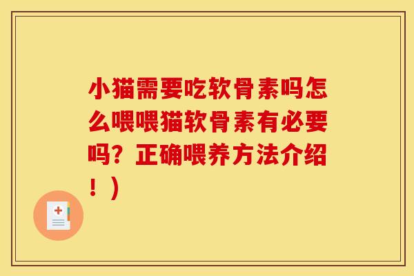 小猫需要吃软骨素吗怎么喂喂猫软骨素有必要吗？正确喂养方法介绍！)