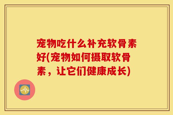 宠物吃什么补充软骨素好(宠物如何摄取软骨素，让它们健康成长)
