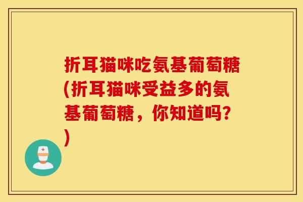 折耳猫咪吃氨基葡萄糖(折耳猫咪受益多的氨基葡萄糖，你知道吗？)