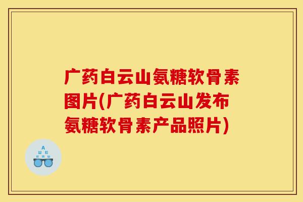 广药白云山氨糖软骨素图片(广药白云山发布氨糖软骨素产品照片)