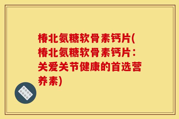 椿北氨糖软骨素钙片(椿北氨糖软骨素钙片：关爱关节健康的首选营养素)