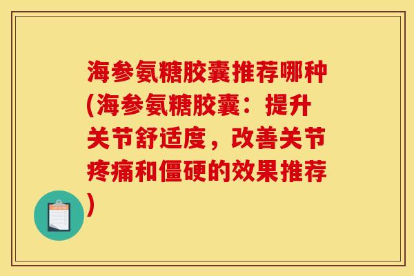 海参氨糖胶囊推荐哪种(海参氨糖胶囊：提升关节舒适度，改善关节疼痛和僵硬的效果推荐)