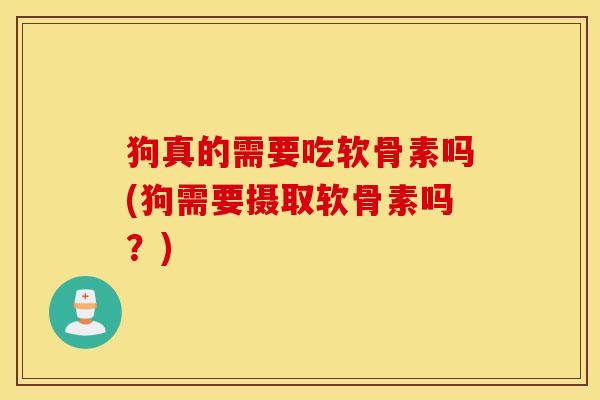 狗真的需要吃软骨素吗(狗需要摄取软骨素吗？)