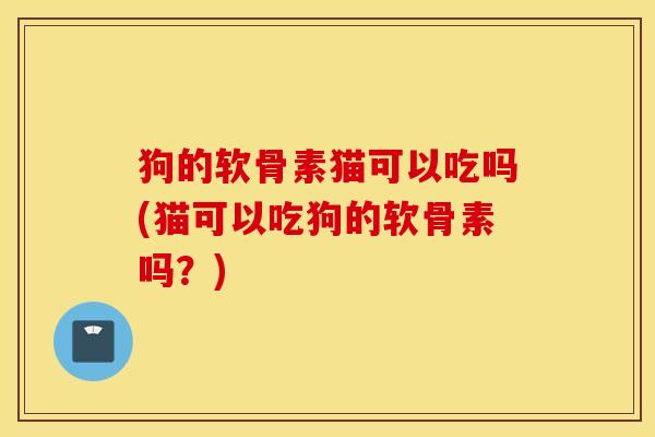狗的软骨素猫可以吃吗(猫可以吃狗的软骨素吗？)