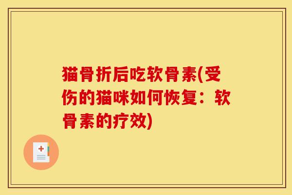 猫骨折后吃软骨素(受伤的猫咪如何恢复：软骨素的疗效)