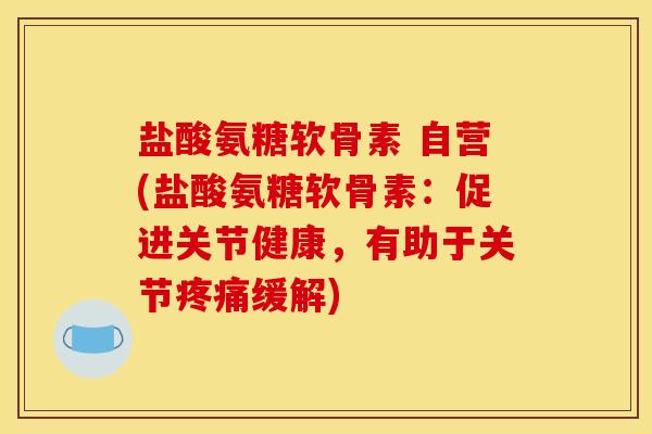 盐酸氨糖软骨素 自营(盐酸氨糖软骨素：促进关节健康，有助于关节疼痛缓解)