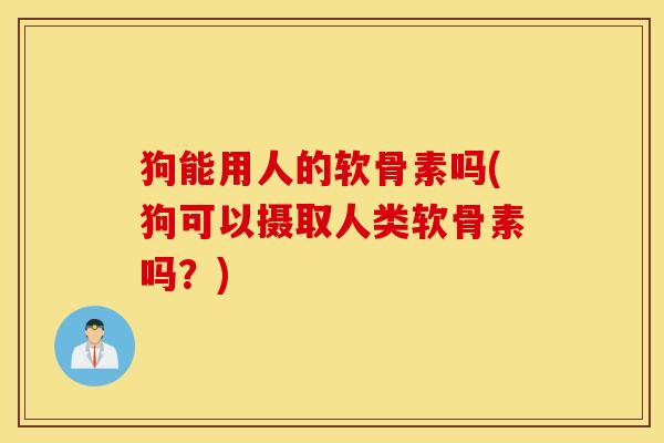狗能用人的软骨素吗(狗可以摄取人类软骨素吗？)