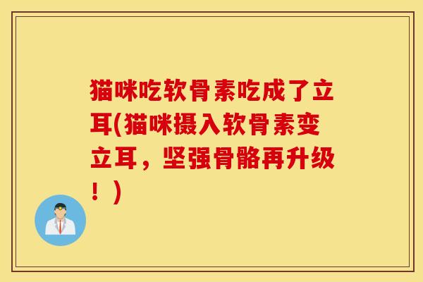 猫咪吃软骨素吃成了立耳(猫咪摄入软骨素变立耳，坚强骨骼再升级！)