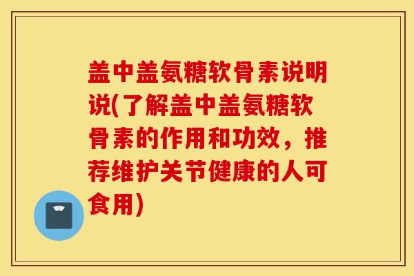 盖中盖氨糖软骨素说明说(了解盖中盖氨糖软骨素的作用和功效，推荐维护关节健康的人可食用)