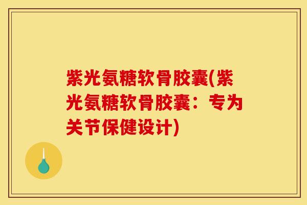紫光氨糖软骨胶囊(紫光氨糖软骨胶囊：专为关节保健设计)