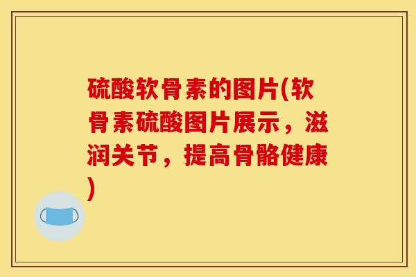 硫酸软骨素的图片(软骨素硫酸图片展示，滋润关节，提高骨骼健康)