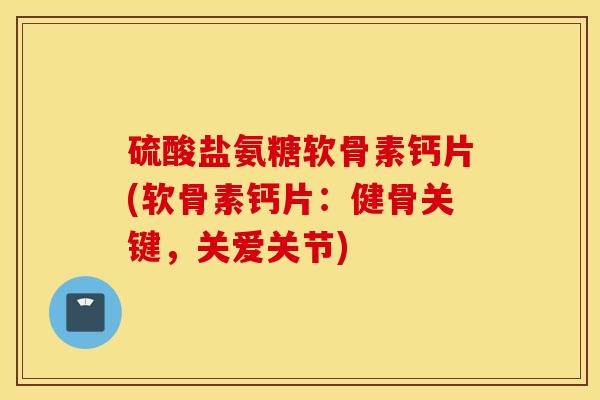 硫酸盐氨糖软骨素钙片(软骨素钙片：健骨关键，关爱关节)