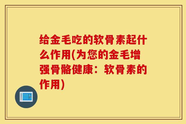 给金毛吃的软骨素起什么作用(为您的金毛增强骨骼健康：软骨素的作用)