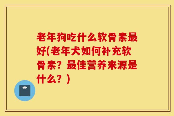 老年狗吃什么软骨素最好(老年犬如何补充软骨素？最佳营养来源是什么？)