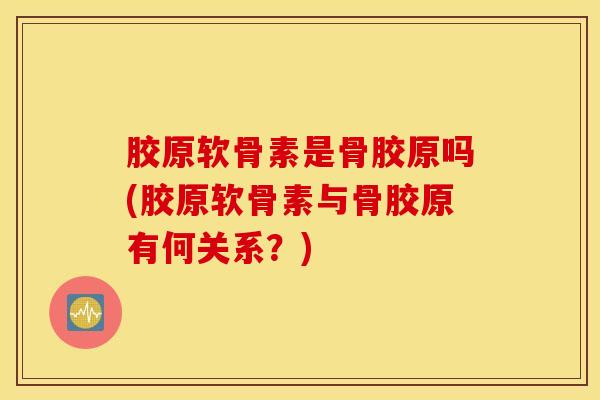 胶原软骨素是骨胶原吗(胶原软骨素与骨胶原有何关系？)