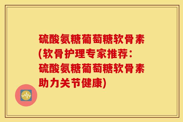 硫酸氨糖葡萄糖软骨素(软骨护理专家推荐：硫酸氨糖葡萄糖软骨素助力关节健康)