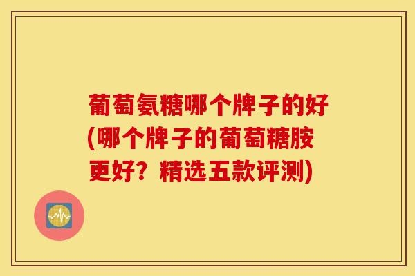 葡萄氨糖哪个牌子的好(哪个牌子的葡萄糖胺更好？精选五款评测)