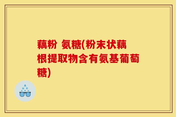藕粉 氨糖(粉末状藕根提取物含有氨基葡萄糖)