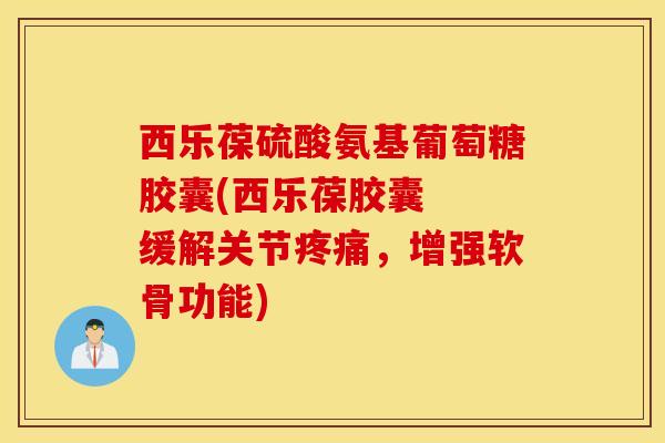 西乐葆硫酸氨基葡萄糖胶囊(西乐葆胶囊  缓解关节疼痛，增强软骨功能)