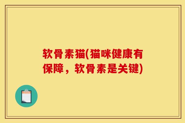 软骨素猫(猫咪健康有保障，软骨素是关键)