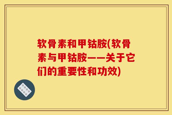 软骨素和甲钴胺(软骨素与甲钴胺——关于它们的重要性和功效)