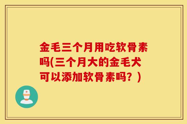 金毛三个月用吃软骨素吗(三个月大的金毛犬可以添加软骨素吗？)